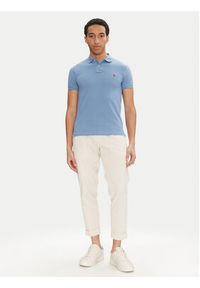 Polo Ralph Lauren Polo 710536856444 Błękitny Slim Fit. Typ kołnierza: polo. Kolor: niebieski. Materiał: bawełna #5