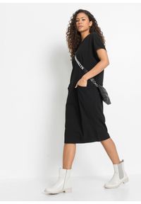 bonprix - Sukienka z dżerseju z kieszeniami. Kolor: czarny. Materiał: jersey #3