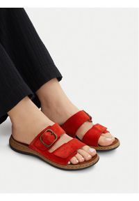 Go Soft Klapki CEO-WI23-4773-09 Czerwony. Kolor: czerwony. Materiał: skóra, zamsz #1