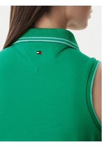 TOMMY HILFIGER - Tommy Hilfiger Polo 1985 WW0WW49561 Zielony Slim Fit. Typ kołnierza: polo. Kolor: zielony. Materiał: bawełna #9
