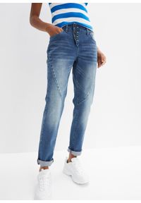 bonprix - Dżinsy boyfriend, niski stan, ze stretchem. Stan: obniżony. Kolor: niebieski #1