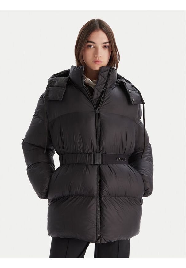 Hugo - HUGO Kurtka zimowa Falentina-2 50547228 Czarny Regular Fit. Kolor: czarny. Materiał: syntetyk. Sezon: zima