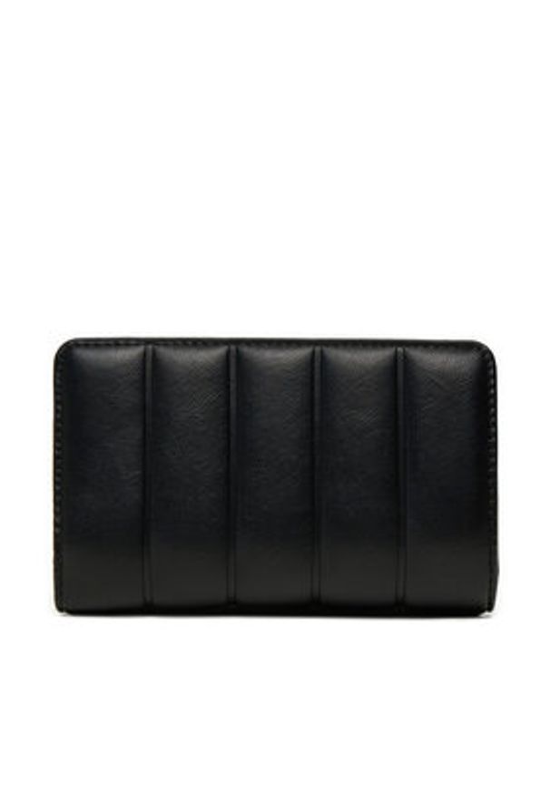 Calvin Klein Duży Portfel Damski Line Quilt Medium Bifold K60K612828 Czarny. Kolor: czarny. Materiał: skóra