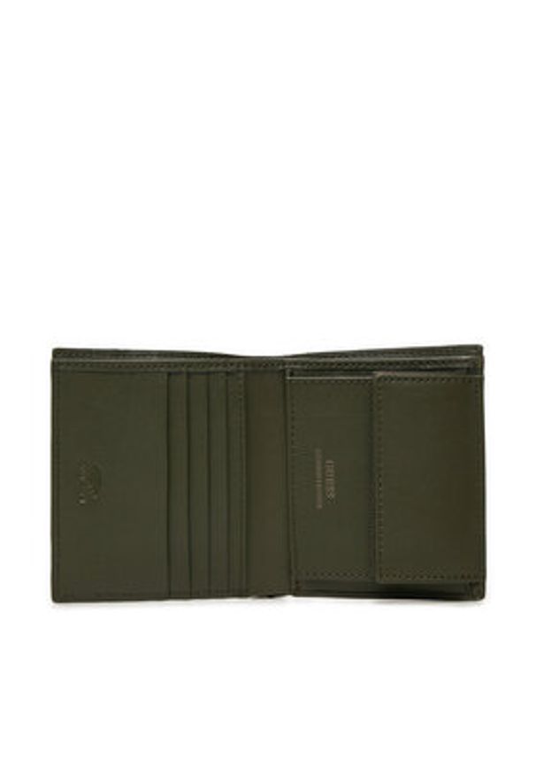 Guess Duży Portfel Męski Mito SMMTCF LEA22 Khaki. Kolor: brązowy. Materiał: skóra