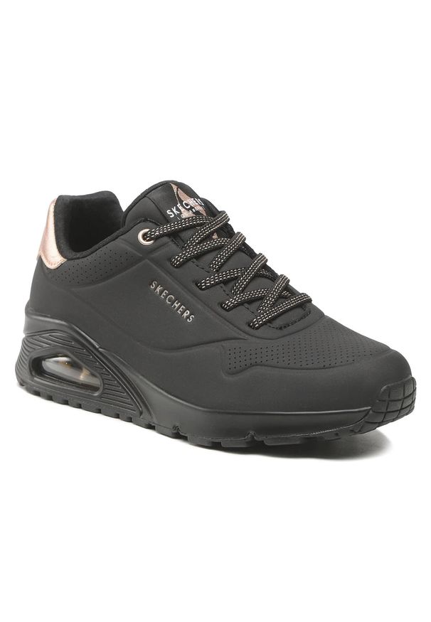 skechers - Buty na co dzień damskie SKECHERS UNO SHIMMER. Okazja: na co dzień. Kolor: czarny, wielokolorowy. Model: Skechers Sport. Sport: turystyka piesza