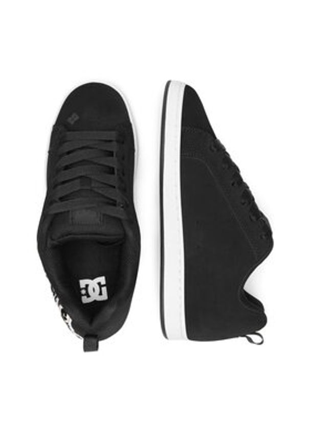 DC Sneakersy COURT GRAFFIK DC01662061 Czarny. Kolor: czarny. Materiał: nubuk, skóra