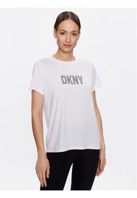 DKNY Sport T-Shirt DP2T6749 Biały Classic Fit. Kolor: biały. Materiał: bawełna. Styl: sportowy