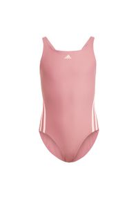 Adidas - 3-Stripes Swimsuit. Kolor: czerwony, wielokolorowy, różowy. Materiał: materiał #1