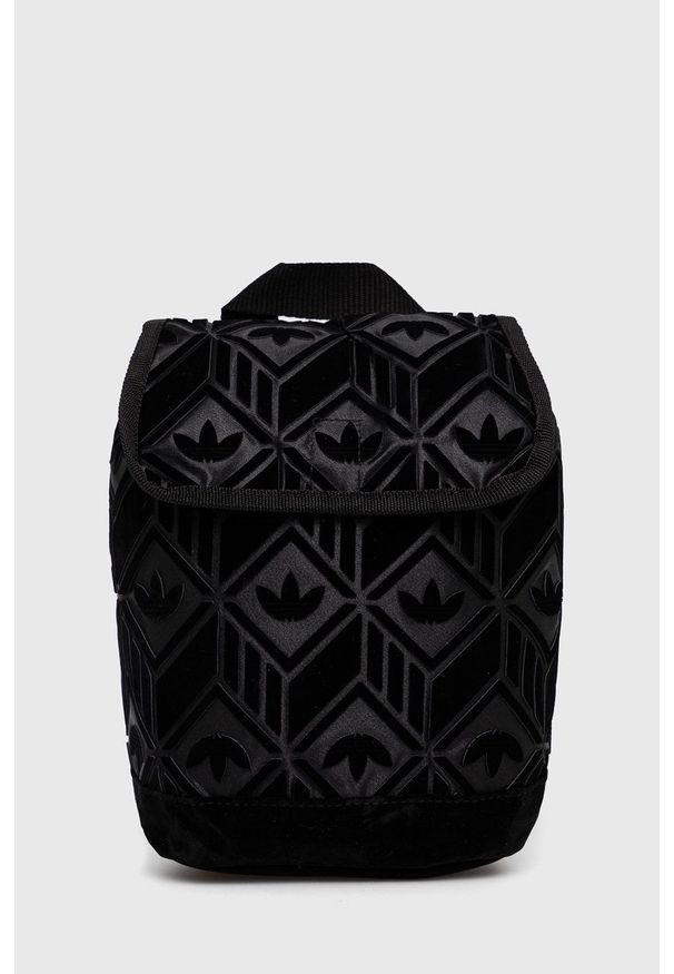 adidas Originals Plecak damski kolor czarny mały z aplikacją. Kolor: czarny. Wzór: aplikacja