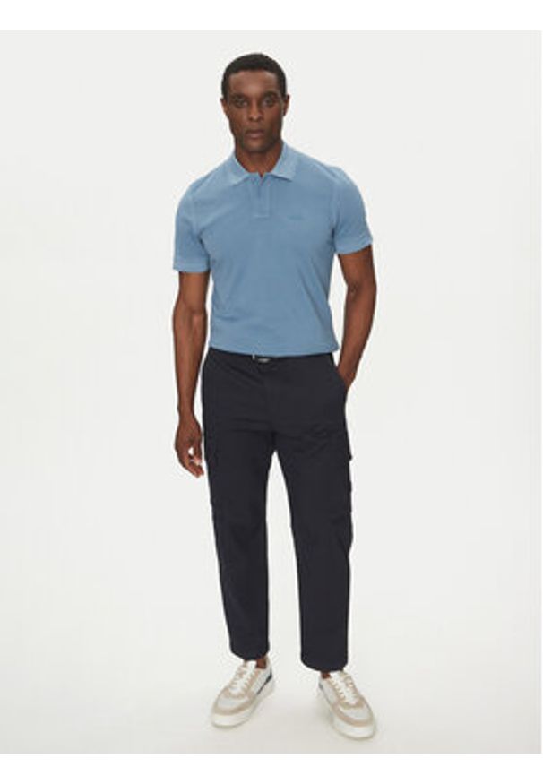 BOSS Polo Prime 50507813 Niebieski Regular Fit. Typ kołnierza: polo. Kolor: niebieski. Materiał: bawełna