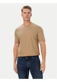 BOSS T-Shirt H-Taut 88 50565325 Beżowy Regular Fit. Kolor: beżowy. Materiał: bawełna #1