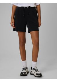 4f - 4F Spodenki dresowe z modalem damskie - czarne XL. Stan: podwyższony. Kolor: czarny. Materiał: dresówka. Sezon: lato #2