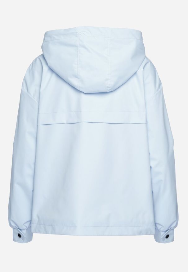 Born2be - Jasnoniebieska Kurtka Wiatrówka z Kieszeniami i Ściągaczami Braliana. Okazja: na spacer. Kolor: niebieski. Materiał: jeans. Styl: elegancki, sportowy