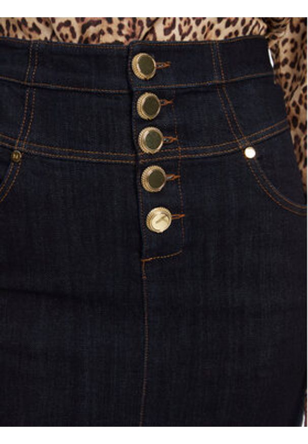 Marciano Guess Spódnica jeansowa 5YGD13 7347A Granatowy Regular Fit. Kolor: niebieski. Materiał: bawełna