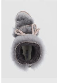 Inuikii Śniegowce zamszowe kolor beżowy. Nosek buta: okrągły. Zapięcie: sznurówki. Kolor: beżowy. Materiał: zamsz #4