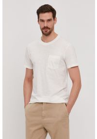 Selected Homme - Selected T-shirt kolor biały. Okazja: na co dzień. Kolor: biały. Materiał: dzianina. Wzór: gładki. Styl: casual