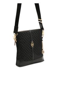 Kazar - Czarna listonoszka damska w miejskim stylu. Kolor: czarny. Materiał: skórzane. Styl: casual #4