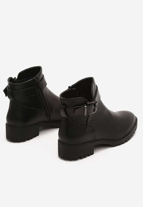 Renee - Czarne Botki It's Better. Okazja: na co dzień. Kolor: czarny. Materiał: jeans, wełna. Obcas: na obcasie. Styl: casual. Wysokość obcasa: średni