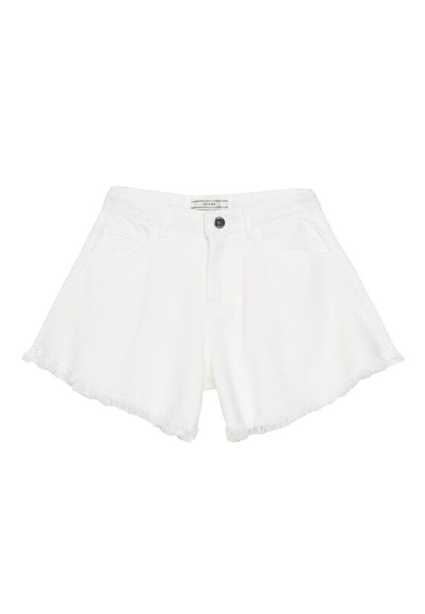 Guess Szorty jeansowe J6RD11 WH1T0 Biały Regular Fit. Kolor: biały. Materiał: bawełna