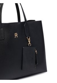 TOMMY HILFIGER - Tommy Hilfiger Torebka Th Icon Satchel AW0AW18723 Czarny. Kolor: czarny. Materiał: skórzane #5