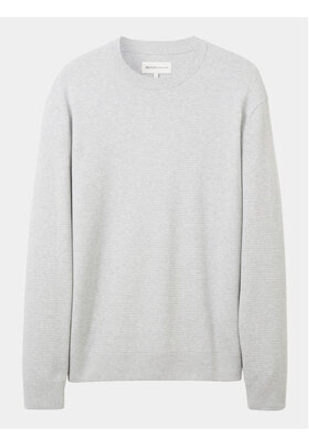 Tom Tailor Denim Sweter 1038285 Szary Regular Fit. Kolor: szary. Materiał: bawełna
