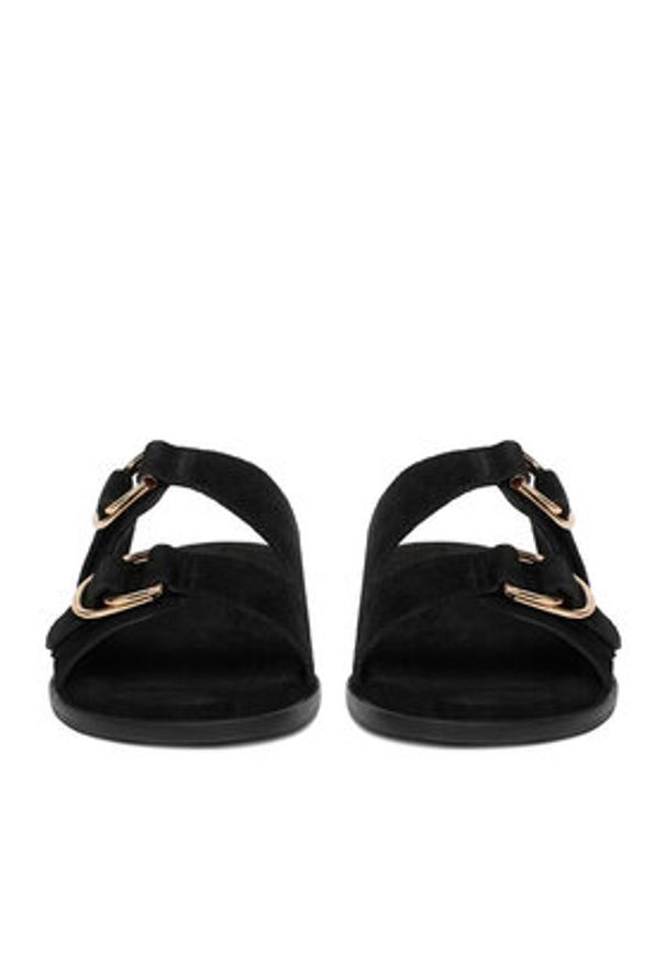 U.S. Polo Assn. Klapki EO-KATYA001W/6S1 Czarny. Kolor: czarny. Materiał: skóra, zamsz