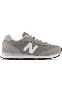 Buty męskie New Balance ML515GRY – szare. Okazja: na co dzień. Kolor: szary. Materiał: zamsz, syntetyk, skóra, materiał. Szerokość cholewki: normalna