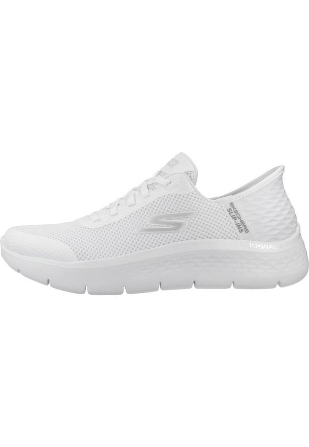 skechers - Damskie GO WALK FLEX GRAND ENTRY Slip-On Biały. Zapięcie: bez zapięcia. Kolor: biały. Materiał: materiał