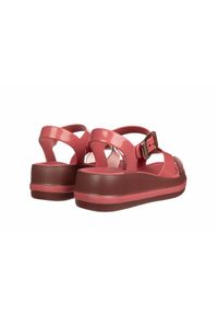 Sandały Azaleia Marie Sandal Plat Fem Red 198052, Różowy. Okazja: na co dzień. Zapięcie: klamry. Kolor: różowy. Materiał: tworzywo sztuczne. Wzór: paski. Styl: casual, sportowy #3