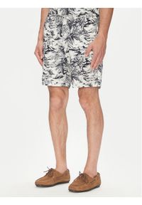 TOMMY HILFIGER - Tommy Hilfiger Szorty materiałowe MW0MW39284 Granatowy Regular Fit. Kolor: niebieski. Materiał: len
