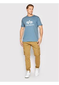 Alpha Industries T-Shirt Basic 100501 Niebieski Regular Fit. Kolor: niebieski. Materiał: bawełna