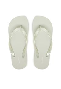 Calvin Klein Japonki Flatform Flip Flop Met Tpu HW0HW03120 Biały. Kolor: biały. Materiał: syntetyk #1