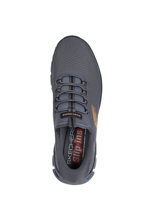 skechers - Adidasy Skechers Glide-step - Noxus, Mężczyźni. Kolor: szary. Materiał: materiał. Sport: fitness