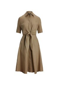 Lauren Ralph Lauren - LAUREN RALPH LAUREN Sukienka koszulowa 200905667016 Beżowy Regular Fit. Kolor: beżowy. Materiał: len. Typ sukienki: koszulowe #5