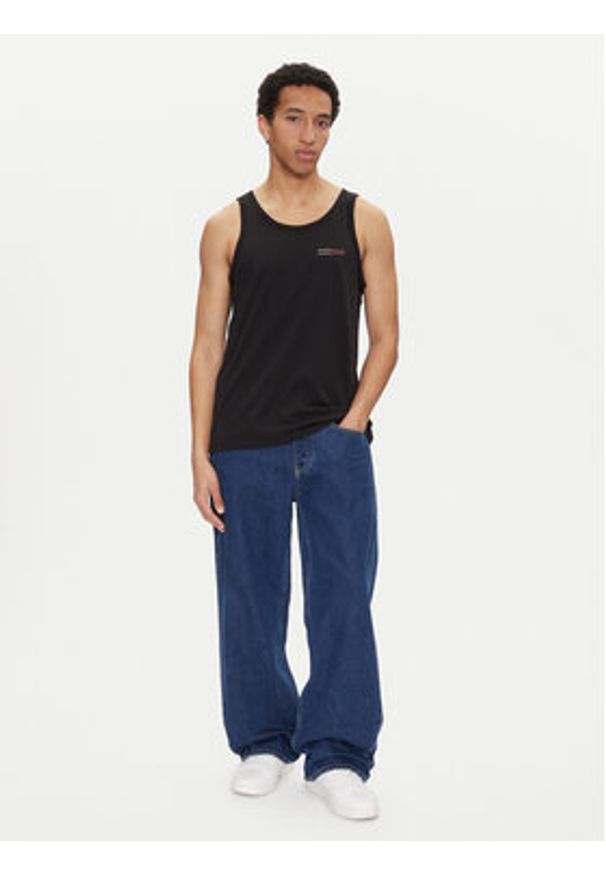 Tommy Jeans Tank top Entry Graphic DM0DM20790 Czarny Slim Fit. Kolor: czarny. Materiał: bawełna