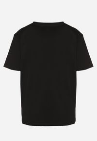 Born2be - Czarny T-shirt Bawełniany z Cyrkoniami Felnella. Okazja: na co dzień. Kolor: czarny. Materiał: bawełna. Styl: elegancki, casual #7