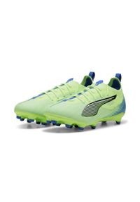 Puma - Młodzieżowe buty piłkarskie ULTRA 5 PRO FG/AG PUMA. Kolor: niebieski, wielokolorowy, biały, żółty. Sport: piłka nożna