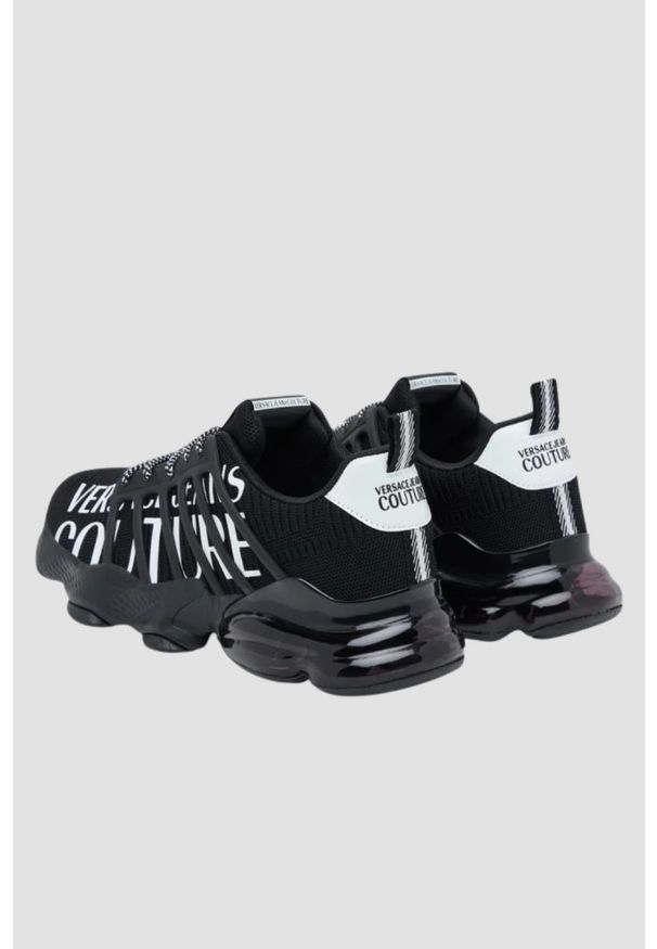 Versace Jeans Couture - VERSACE JEANS COUTURE Czarne sneareksy męskie Fondo Nomo Dis. 13. Kolor: czarny