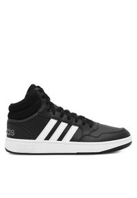 Adidas - adidas Sneakersy Hoops 3.0 Mid GW3020 Czarny. Kolor: czarny. Materiał: syntetyk