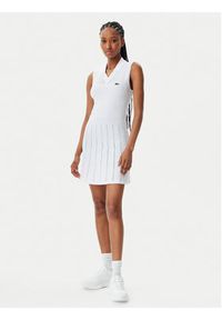 Lacoste Sukienka tenisowa EF0615 Biały Slim Fit. Kolor: biały. Materiał: syntetyk. Sport: tenis #3