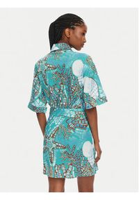 Seafolly Sukienka koszulowa La Mer 55422-DR Turkusowy Regular Fit. Kolor: turkusowy. Materiał: wiskoza. Typ sukienki: koszulowe