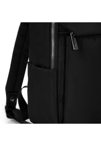 Wittchen - Plecak na laptopa 13”/14” ze srebrnym suwakiem czarny. Kolor: czarny. Materiał: poliester. Styl: casual, elegancki