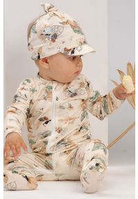 Jamiks czapka dziecięca Alvin kolor beżowy z cienkiej dzianiny. Kolor: beżowy. Materiał: dzianina #3