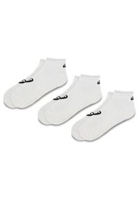 Zestaw 3 par niskich skarpet unisex Asics - 3PPK Quarter Sock 155205 White 0001. Kolor: biały. Materiał: bawełna, poliester, elastan, poliamid, materiał #1