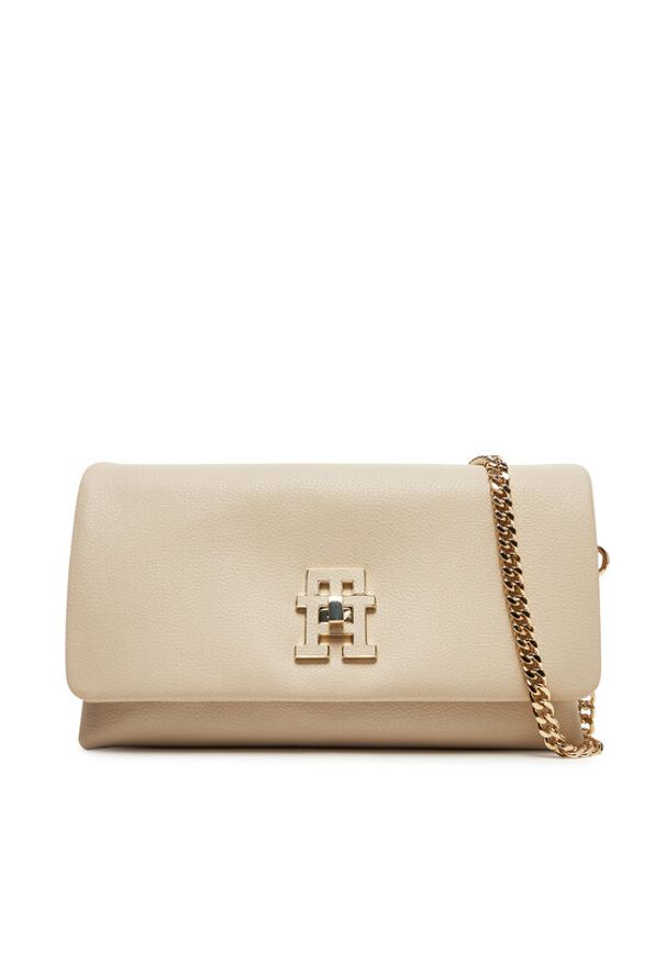 TOMMY HILFIGER - Tommy Hilfiger Torebka AW0AW17462 Beżowy. Kolor: beżowy. Materiał: skórzane