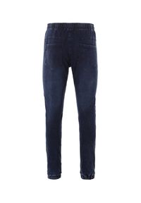 Born2be - Granatowe Spodnie Joggery Pisirise. Kolor: niebieski. Materiał: jeans, dresówka. Długość: długie. Wzór: aplikacja #4