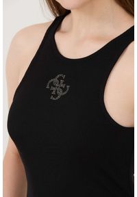 Guess - GUESS Czarny damski top Round Nk Guendalina, Rozmiar S. Kolor: czarny #6