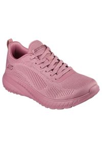 skechers - Buty do chodzenia damskie Skechers Memory Foam Bobs Squad Chaos. Zapięcie: sznurówki. Kolor: różowy. Materiał: materiał, syntetyk, tkanina. Szerokość cholewki: normalna. Model: Skechers Sport. Sport: turystyka piesza #1