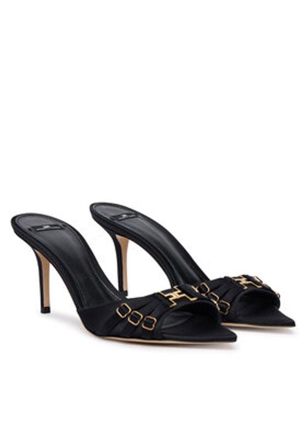 Elisabetta Franchi Klapki SA-76L-62E2-V500 Czarny. Kolor: czarny. Materiał: materiał