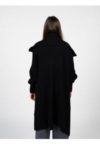 La Haine Inside Us Kardigan "Unisex" | LM281 | Mężczyzna | Czarny. Kolor: czarny. Materiał: wełna, poliester. Długość: długie. Wzór: jednolity #8